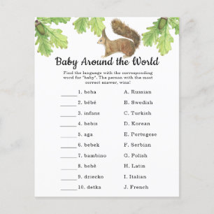 Papier Écureuil - Bébé autour du monde jeu