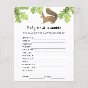 Papier Écureuil - Bébé Word Scramble Jeu