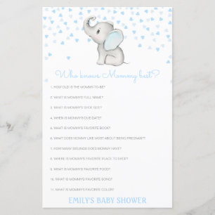 Papier Editable Qui Connaît Maman Meilleur Baby shower Je