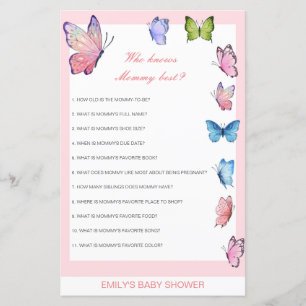 Papier Editable Qui Connaît Maman Meilleur Baby shower Je