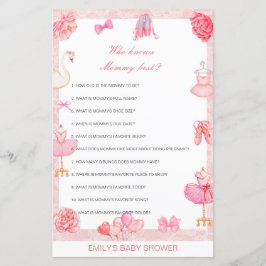 Papier Editable Qui Connaît Maman Meilleur Baby shower Je