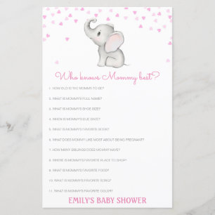 Papier Editable Qui Connaît Maman Meilleur Baby shower Je