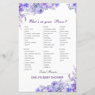 Papier Editable What's on your Purse Bridal, Baby shower