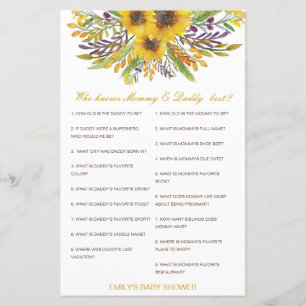 Papier Editable Who Knows Maman et papa Best