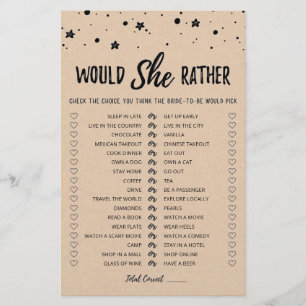 Papier Editable Will She Plutôt Fête des mariées jeu