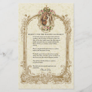 Papier Église Mariage catholique Modeste Attente pour les
