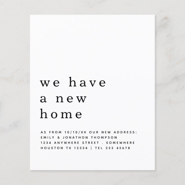 PAPIER| Einfache Bewegung neuer Zuhause-Details Flyer (Vorne)