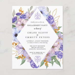 PAPIER Einladung zur Lila floralen Beteiligung
