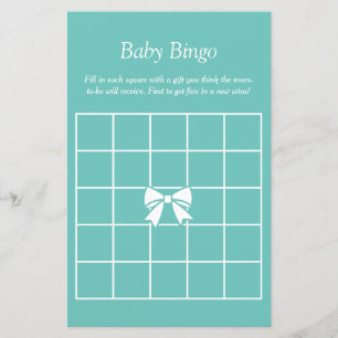 Papier Élégant Baby shower de Turquoise bleu et de la pou