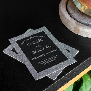 Papier Élégant budget argent 25e anniversaire mariage