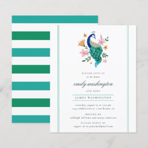 Papier Elégant budget Baby shower Peacock