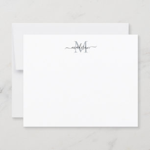 Papier Élégant budget de script féminin Monogramme Gris f