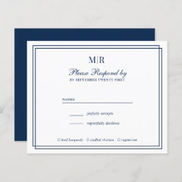 Papier Élégant budget double frontière Monogramme mariage