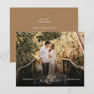 Papier Élégant budget photo de mariage Enregistrer la dat