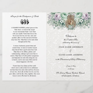 Papier Élégant catholique traditionnel mariage de masse p