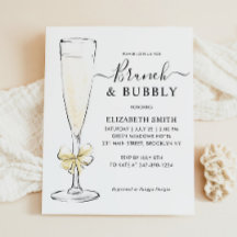 Elegant Chic Gold Brunch et Bubbly Fête des mariée