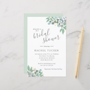 Papier Elégant Eucalyptus Dusty Blue Fête des mariées Inv