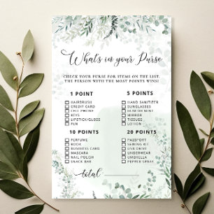 Papier Elégant Eucalyptus Green Baby shower Jeu