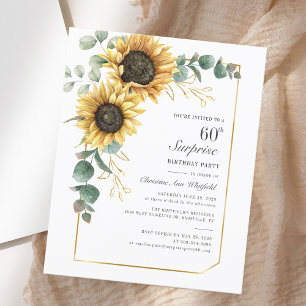 Papier Elégant Eucalyptus tournesol Script 60e anniversai