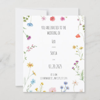 Papier Élégant Faire-part de mariage Floral