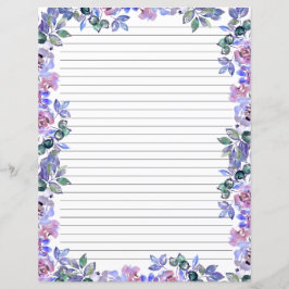Papier Elegant Floral Monogram Stationery Paper