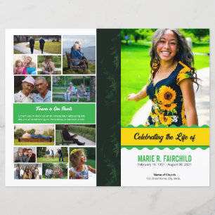 Papier Elegant Funeral Program Template