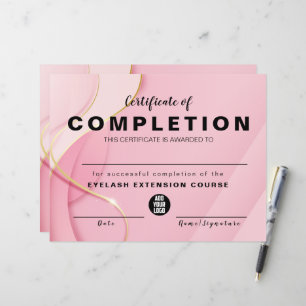 Papier Élégant Glam Iradiscent Certificat d'achèvement