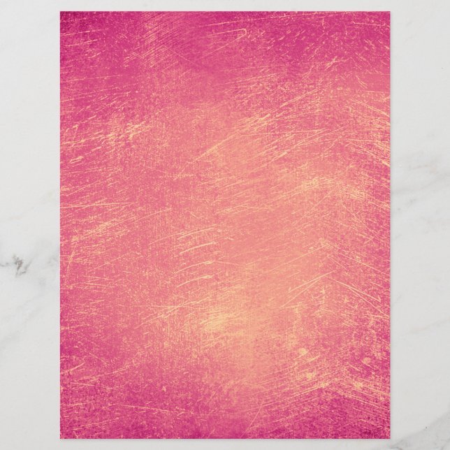 Papier Elégant Hibiscus framboise Rose Scratches Texture (Devant)