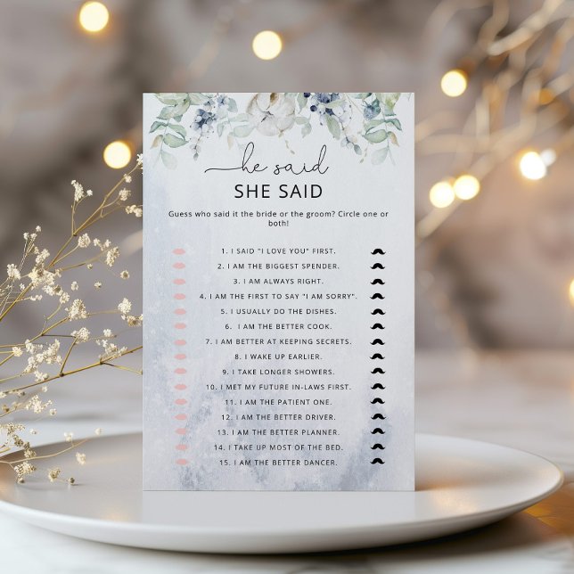 Papier Elégant hiver Il dit qu'elle a dit jeu de la nupti (Créateur téléchargé)