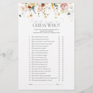 Papier Elégant Jardin Fleurs Floral Fête des mariées Jeu