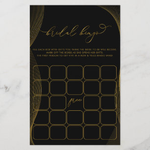 Papier Élégant jeu de Bingo Fête des mariées moderne