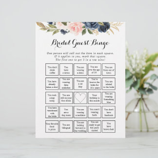 Papier Élégant Jeu de Bingo Simple Floral pour Invités de