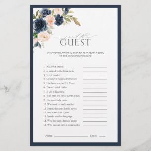 Papier Elégant jeu de Fête des mariées bleu bleu bleu ble