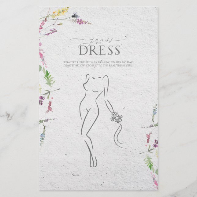 Papier Élégant jeu de Fête des mariées botanique Fleur sa (Devant)