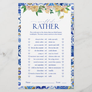 Papier Élégant jeu de Fête des mariées de citron méditerr