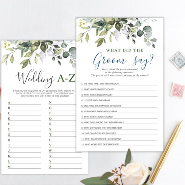 Papier Élégant jeu de Fête des mariées double face Eucaly (Créateur téléchargé)