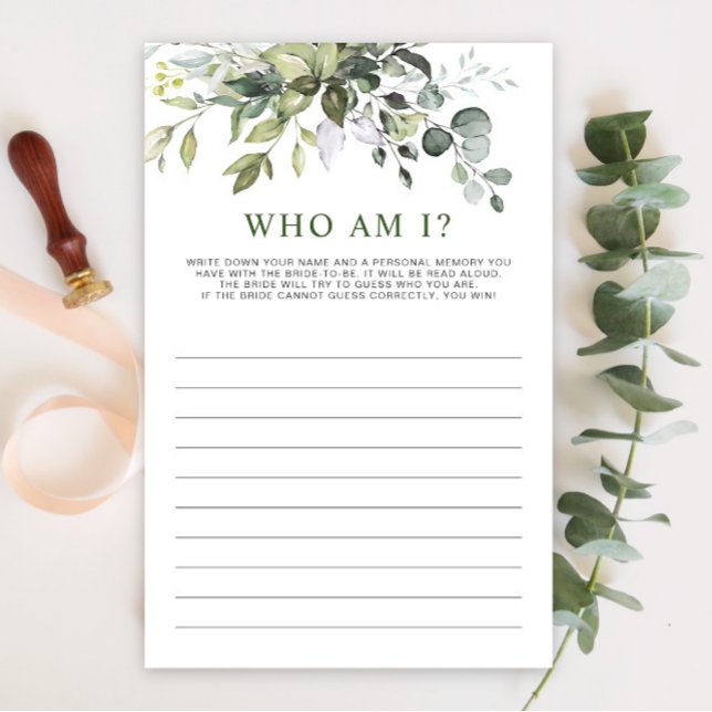 Papier Elégant jeu de Fête des mariées Eucalyptus verdure (Créateur téléchargé)