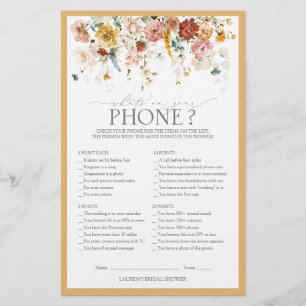Papier Élégant jeu de Fête des mariées Fleur sauvage Jaun