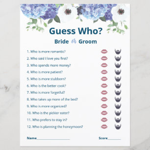 Papier Élégant jeu de Fêtes des mariées florales