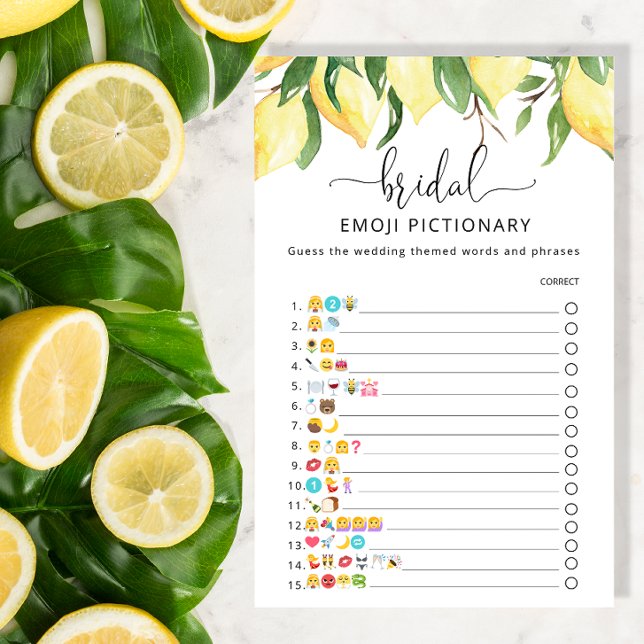 Papier Élégant jeu de photos Lemon Emoji (Créateur téléchargé)