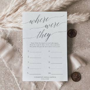 Papier Élégant jeu « Où étaient-ils » en calligraphie arg