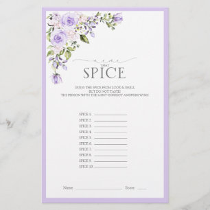 Papier Élégant Lavender Lavender Fête des mariées Florale
