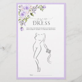 Papier Élégant Lavender Lavender Fête des mariées Florale