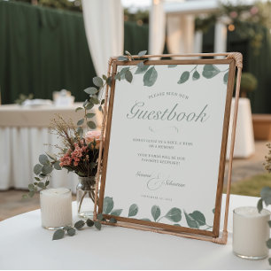 Papier Élégant livre d'or et de Mariage de automne Sage I