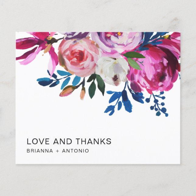 Papier Élégant Mariage à budget floral rose (Devant)