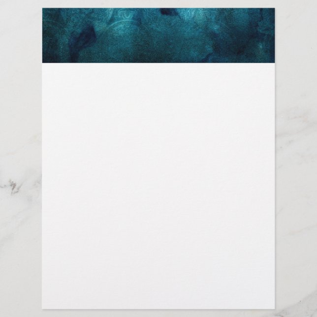 Papier Elégant Motif d'aquarelle Mandala Turquoise (Devant)