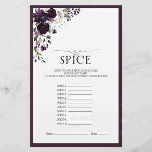 Papier Élégant Plum violet Fête des mariées florale Jeu