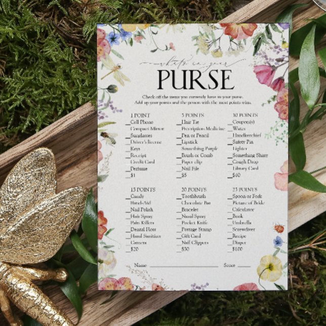 Papier Élégant Pressé Floral Fête des mariées Jeu (Bridal Shower Game!)