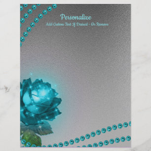 Papier Elégant & Romantique Crystal Blue Rose perles chic