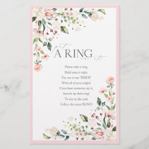 Papier Elégant rose aquarelle Fête des mariées florale Je